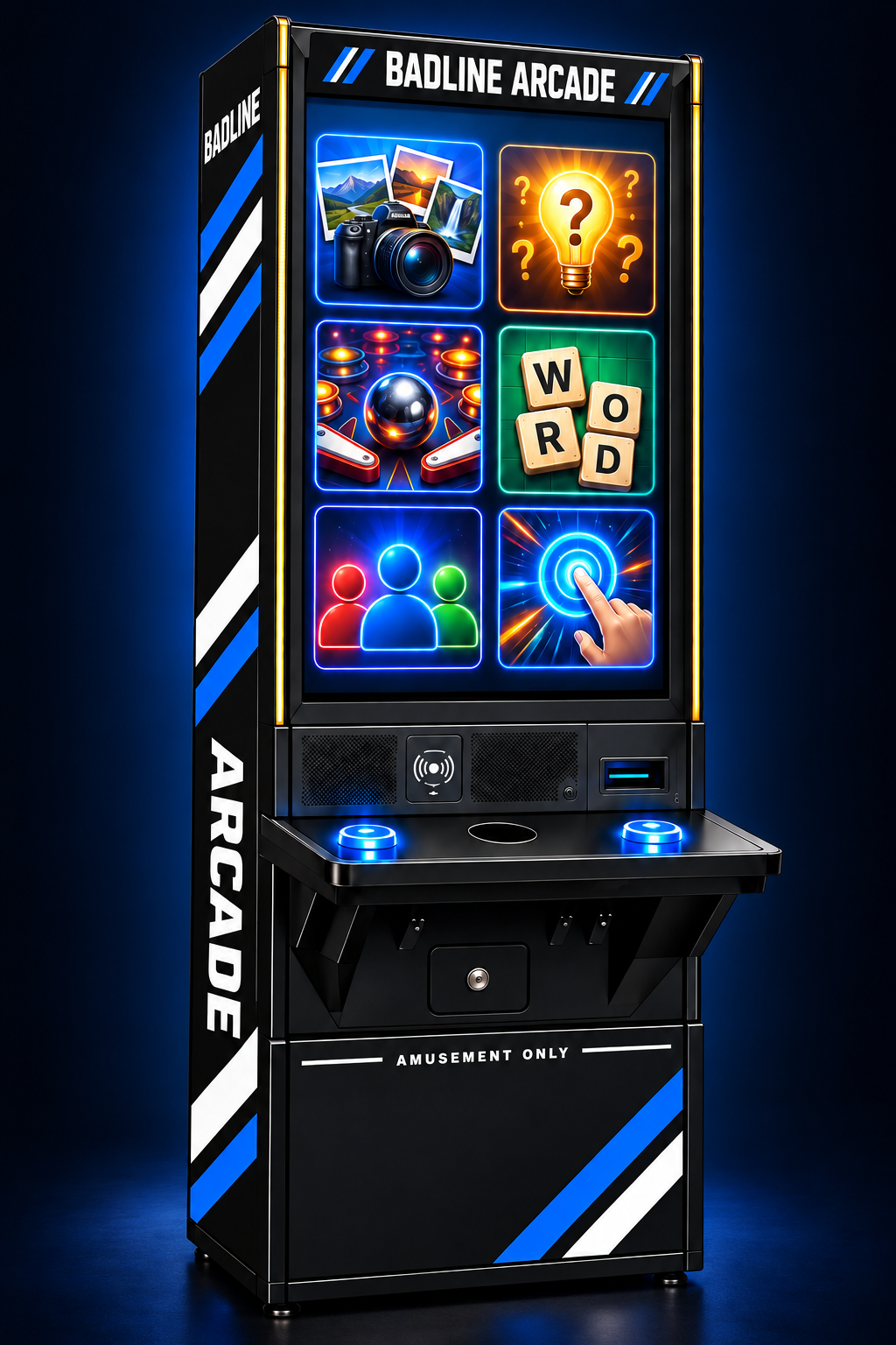 Full-height Badline amusement-only arcade cabinet