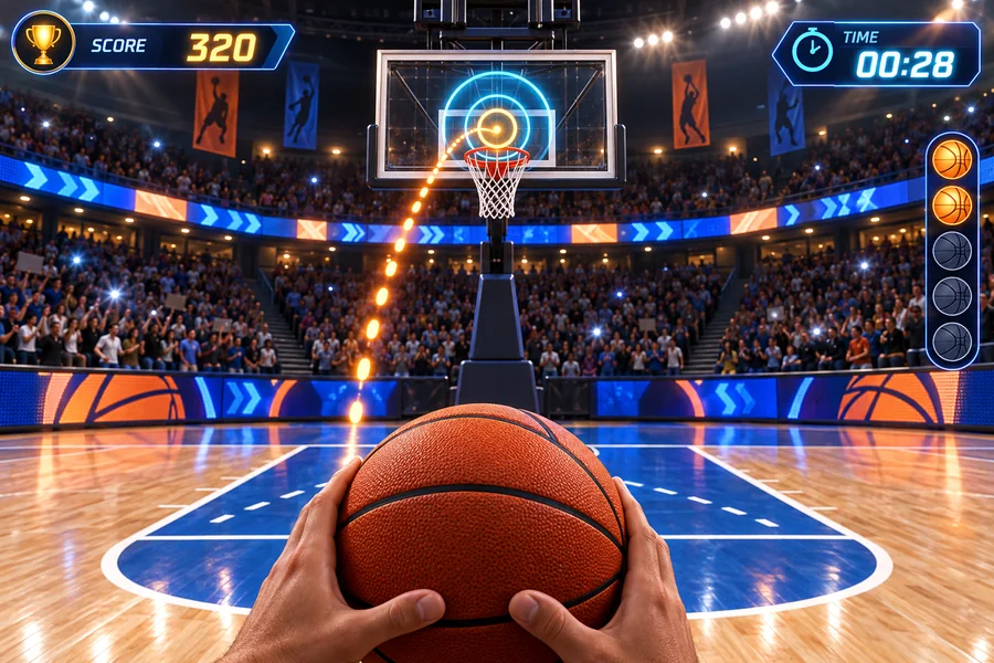 Sports Challenge basketball gameplay preview